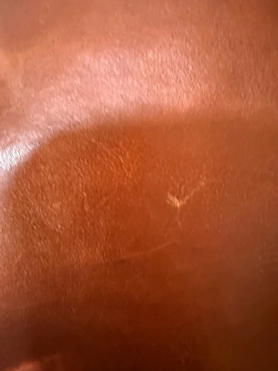 Fossil Brown Leather Shoulder Bag Tote Purse Vintage Cognac Zip Top - Picture 8 of 9